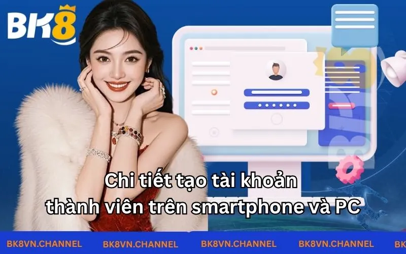 Chi tiết tạo tài khoản thành viên trên smartphone và PC